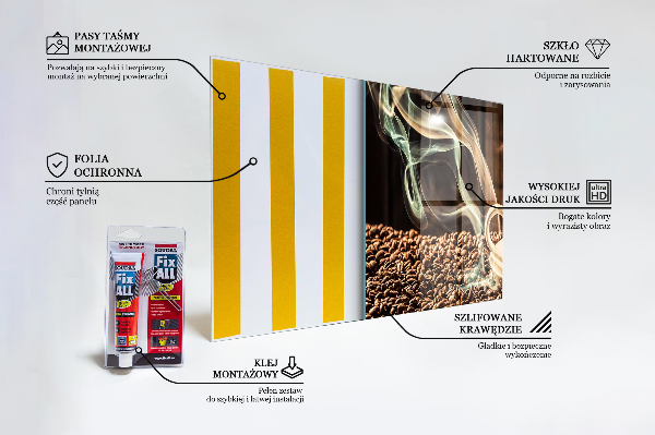 Achterwand keuken Een kopje aromatische koffie