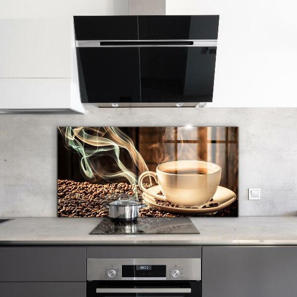 Achterwand keuken Een kopje aromatische koffie