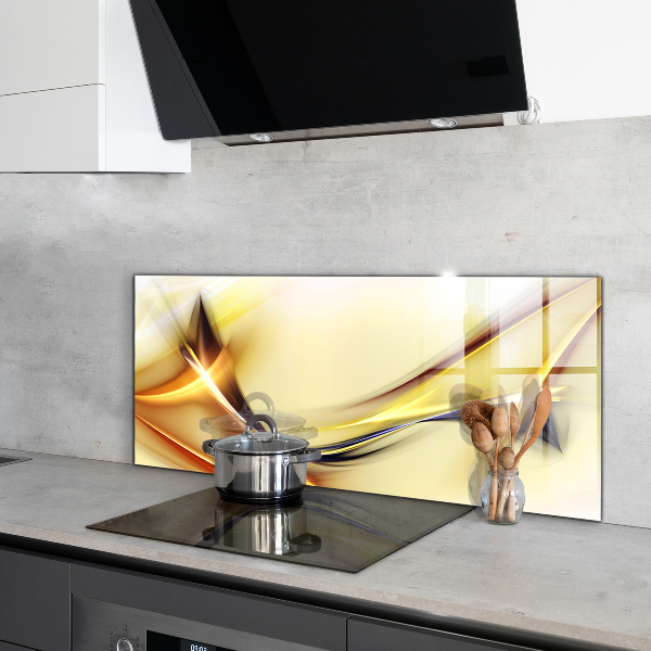 Achterwand keuken Energiegolfabstractie