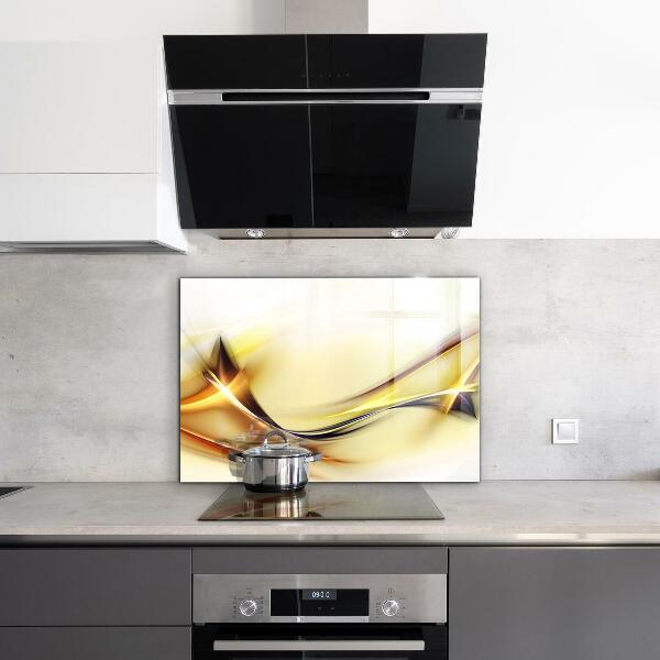 Achterwand keuken Energiegolfabstractie