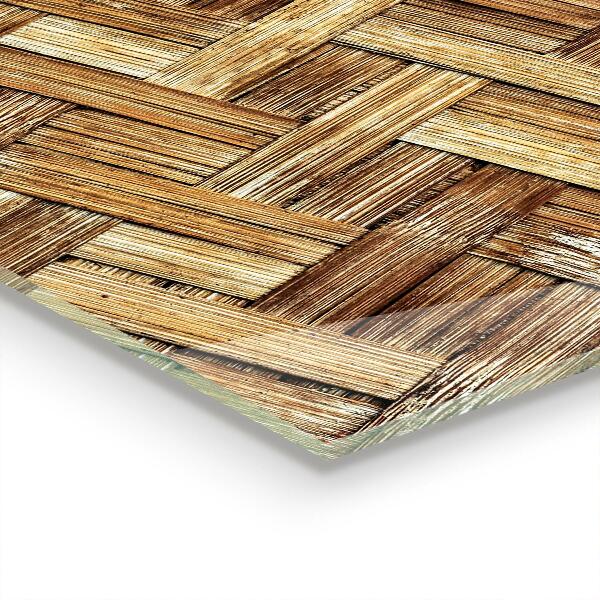 Spatscherm keuken glas Gevlochten bamboe rotan Azië