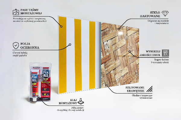 Spatscherm keuken glas Gevlochten bamboe rotan Azië