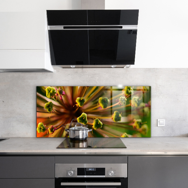 Spatscherm keuken glas Macrofotografie van bloemen