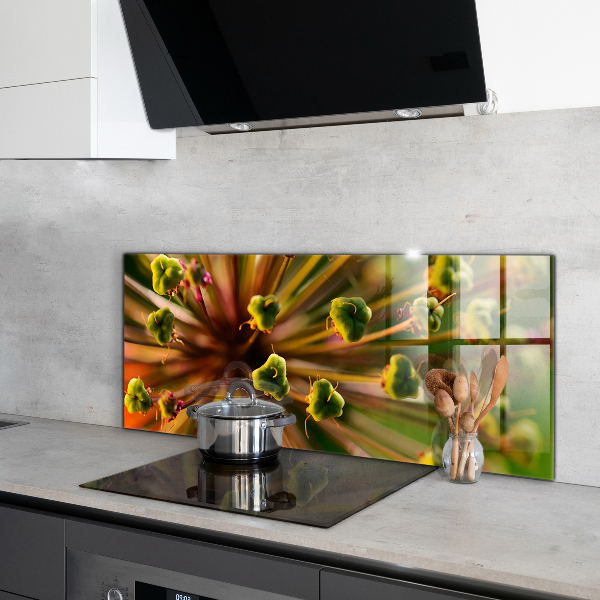 Spatscherm keuken glas Macrofotografie van bloemen