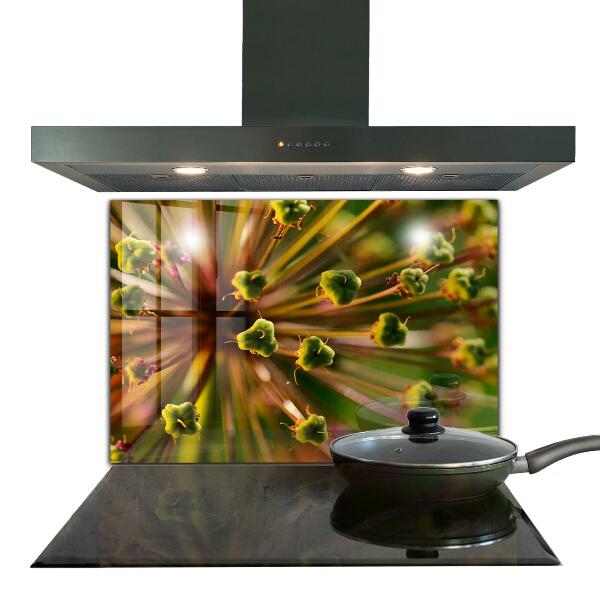 Spatscherm keuken glas Macrofotografie van bloemen