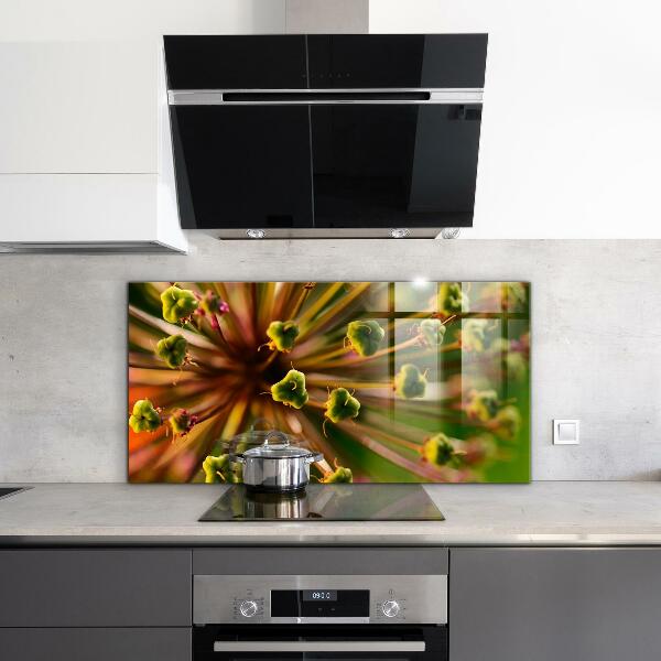 Spatscherm keuken glas Macrofotografie van bloemen