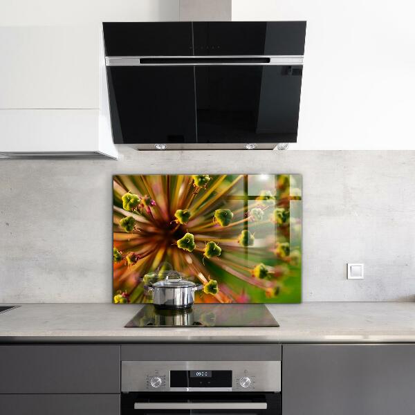 Spatscherm keuken glas Macrofotografie van bloemen