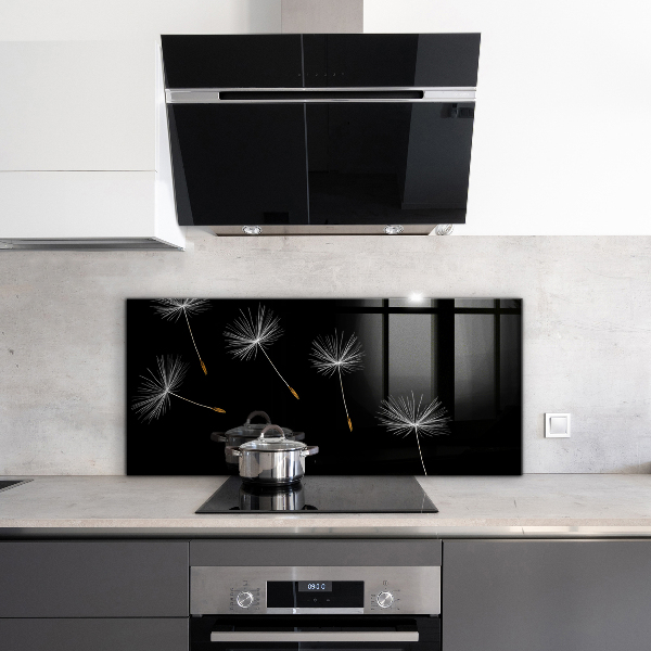 Foto achterwand keuken Paardenbloemen in de wind