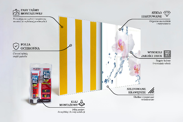 Keuken achterwand glas Waterdoordrenkte orchidee