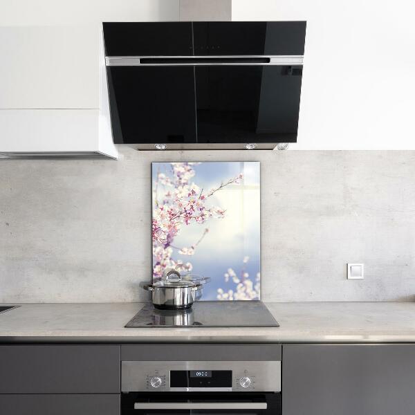 Foto achterwand keuken Delicate roze bloemen