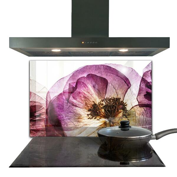 Keuken achterwand glas Details van delicate bloemen