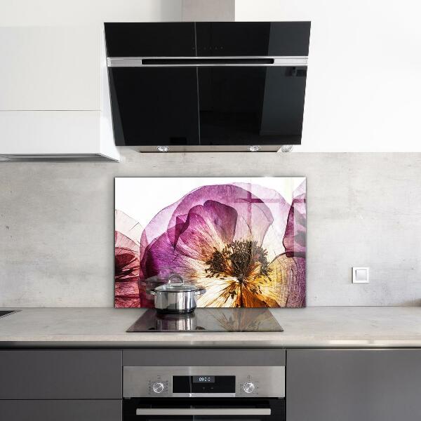 Keuken achterwand glas Details van delicate bloemen