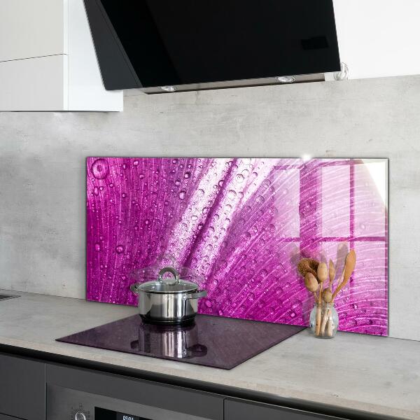 Spatscherm keuken glas Delicaat roze blad