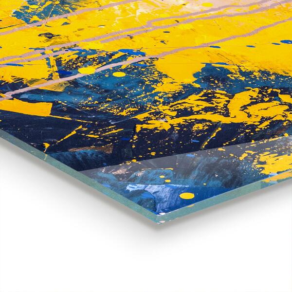 Spatscherm keuken glas Abstracte kleurrijke verf