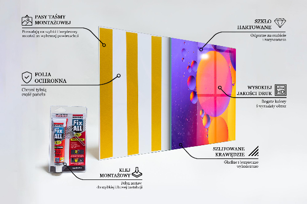 Keuken achterwand glas Kleurrijke cirkels
