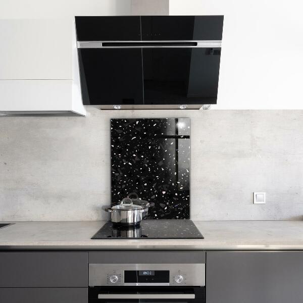 Spatscherm keuken glas Zwart marmer terrazzo terazzo