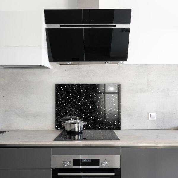 Spatscherm keuken glas Zwart marmer terrazzo terazzo