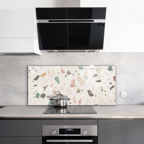 Spatscherm keuken glas Beige Terrazzo Terrazzo