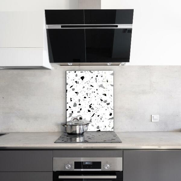 Foto achterwand keuken Monochroom terrazzo