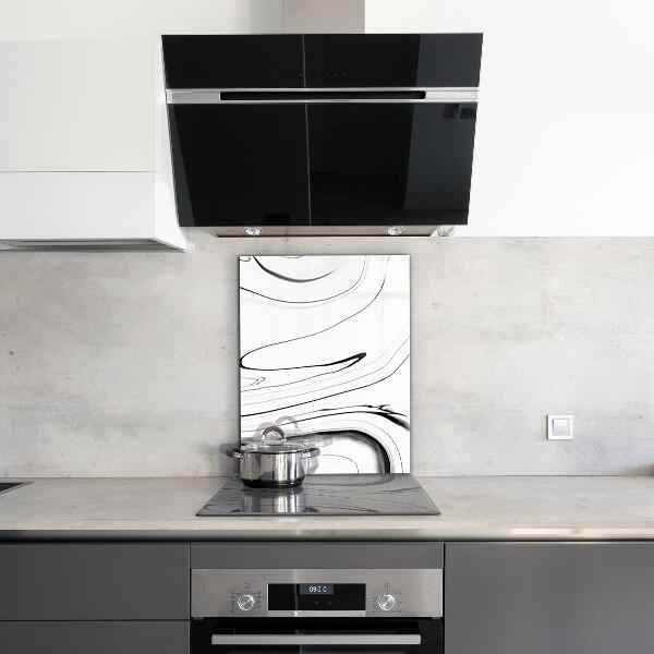 Foto achterwand keuken Structuur van wit marmer