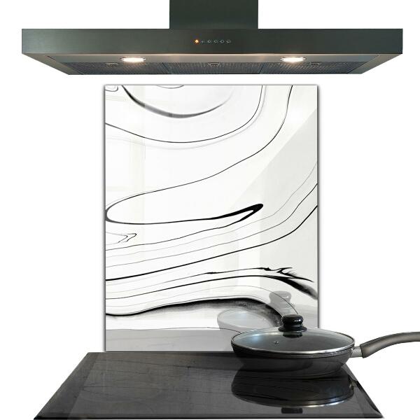 Foto achterwand keuken Structuur van wit marmer