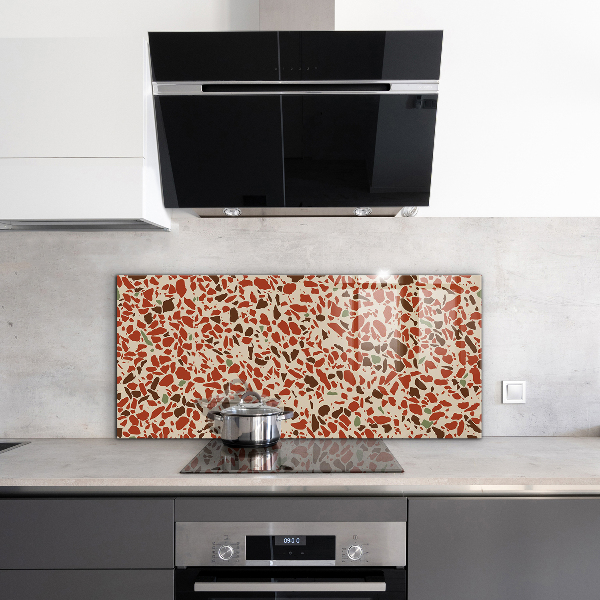 Keuken achterwand glas Terrazzo stenen structuur