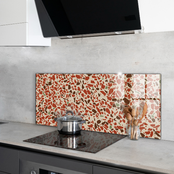 Keuken achterwand glas Terrazzo stenen structuur