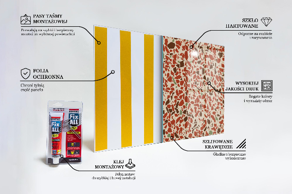 Keuken achterwand glas Terrazzo stenen structuur