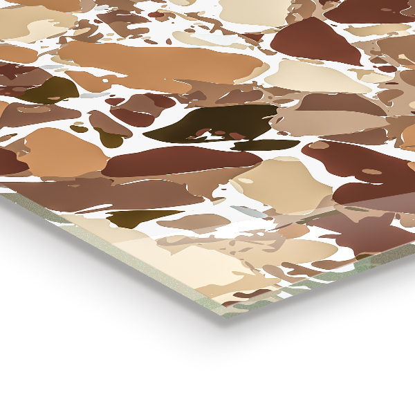 Spatscherm keuken glas Terrazzo natuursteen