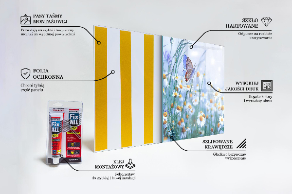 Spatscherm keuken glas Zomerweide vlinderbloem
