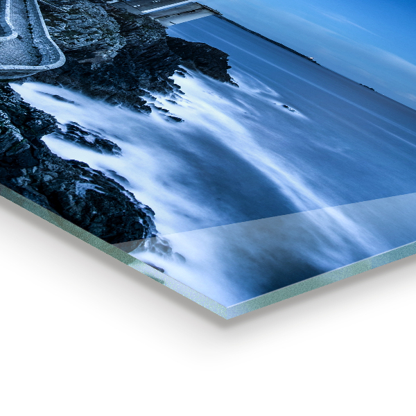 Achterwand keuken Vuurtoren bij zonsondergang