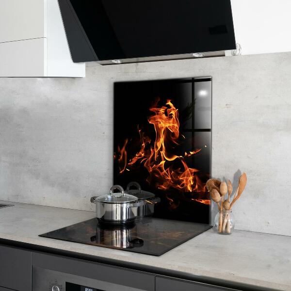 Achterwand keuken Vlammende kampvuur