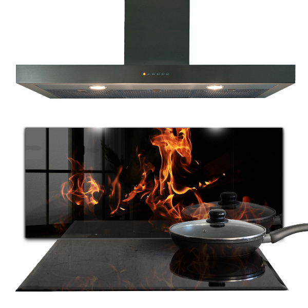 Achterwand keuken Vlammende kampvuur