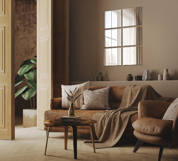 Spiegel tegels 6 st 16x16 cm