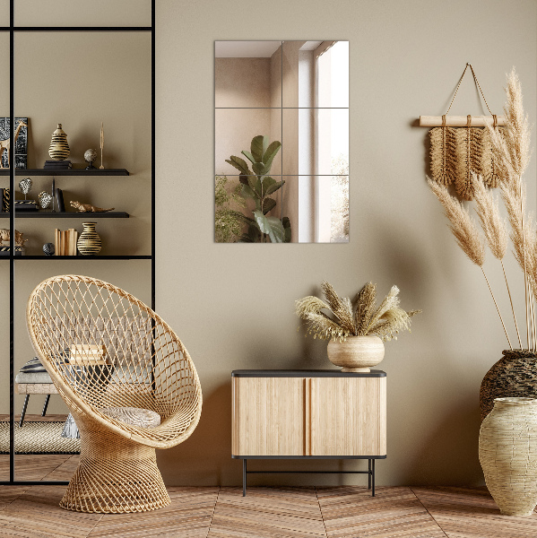 Spiegel tegels 6 st 16x16 cm