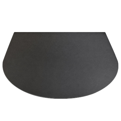 Halfovale stalen beschermplaat voor barbecue 100x100 cm