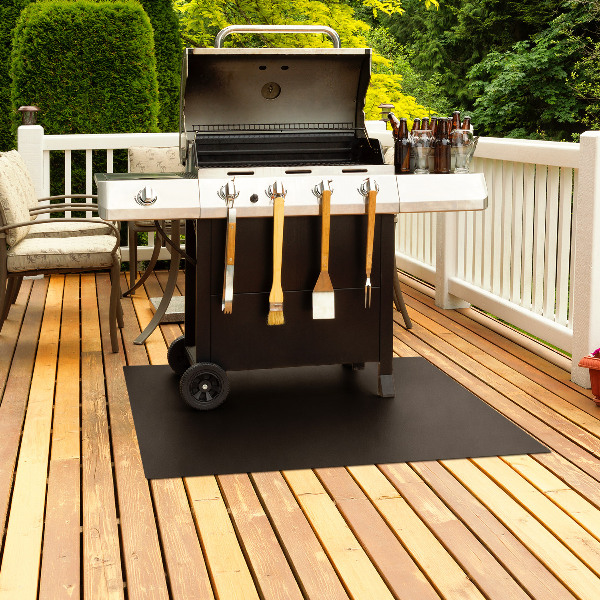 Rechthoekige bbq vloerbeschermer 100x70 cm