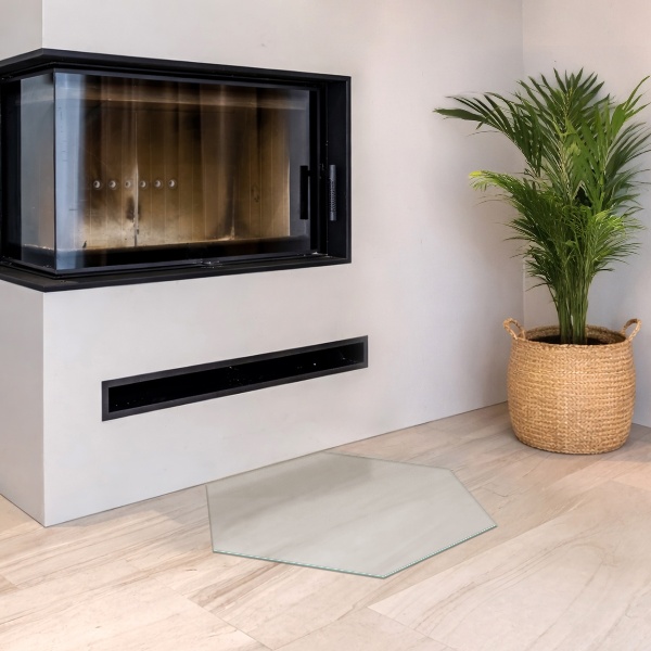 Zeshoekige semitransparante kachel vloerplaat h40 cm