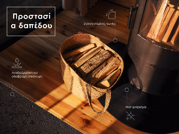 Plaat onder houtkachel uit zwart staal 100x100 cm