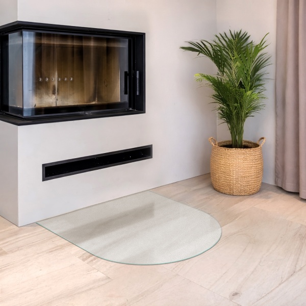 Semi-ovale semitransparante kachel vloerplaat 80x70 cm