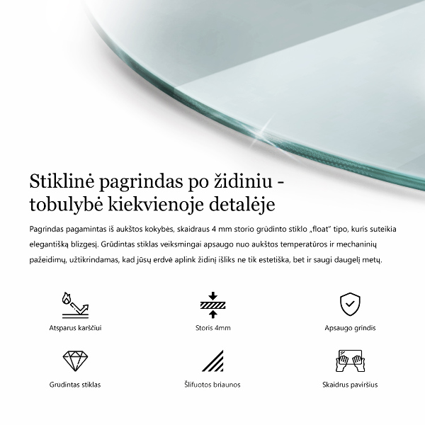 Vloerplaat voor kachel fi100 cm