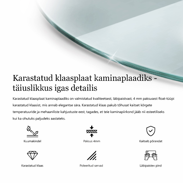 Vloerplaat voor kachel fi100 cm