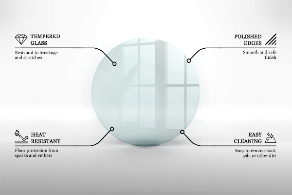 Vloerplaat voor kachel fi100 cm