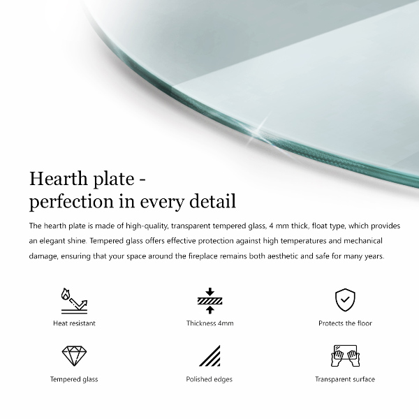 Vloerplaat voor kachel fi50 cm