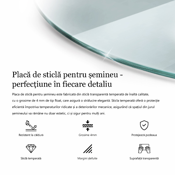 Vloerplaat voor kachel fi60 cm