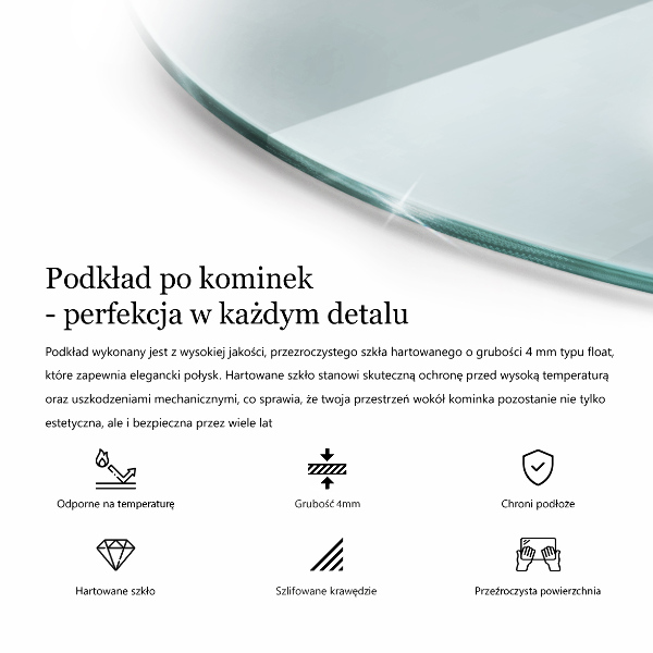 Vloerplaat voor kachel fi60 cm