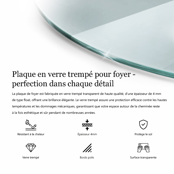 Vloerplaat voor kachel fi70 cm