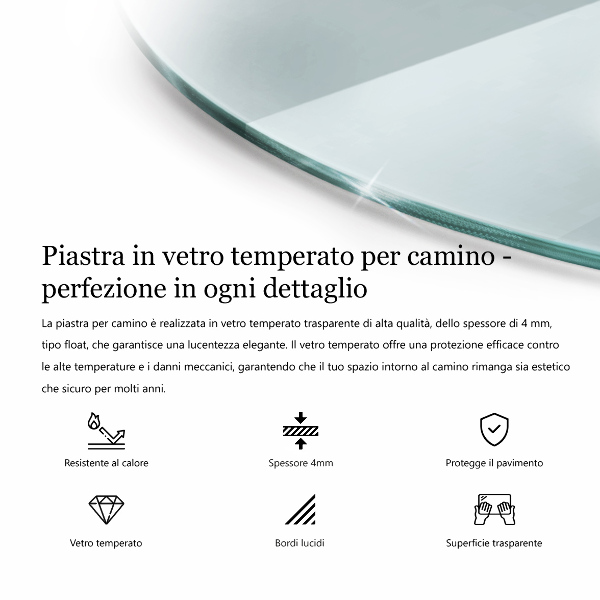 Vloerplaat voor kachel fi90 cm