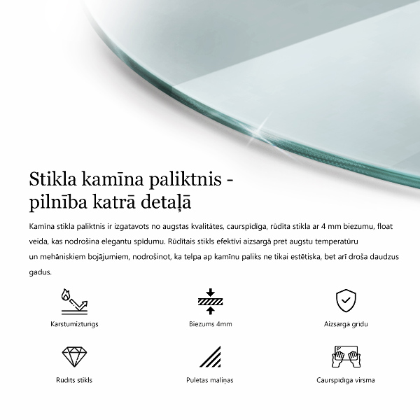 Vloerplaat voor kachel fi90 cm