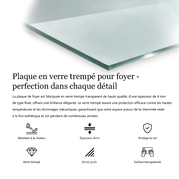 Vloerplaat voor houtkachel 100x70 cm